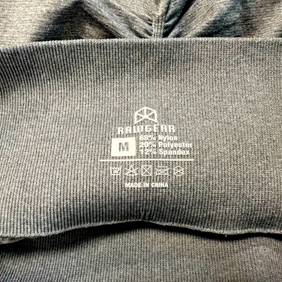 NWT RAW GEAR grey  medium biker shorts in poly - Picture 3 of 3